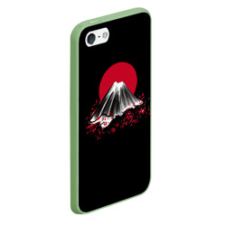 Чехол для iPhone 5/5S матовый Гора Фудзи Цветение сакуры - фото 2