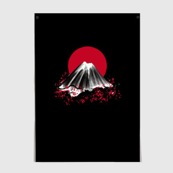 Постер Гора Фудзи Цветение сакуры