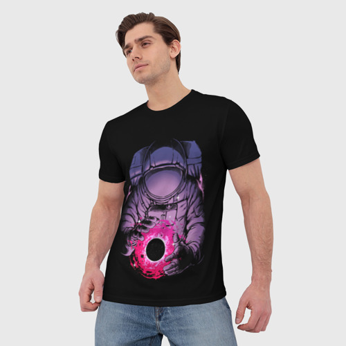 Мужская футболка 3D Глубокий темный космос, цвет 3D печать - фото 3