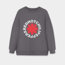 Женский свитшот oversize без начеса хлопок Peppers - Logo