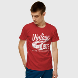 Мужская футболка хлопок Винтаж 1976 совершенный в возрасте - фото 2