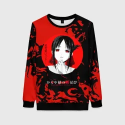 Женский свитшот 3D Love is war Госпожа Кагуя Синомия