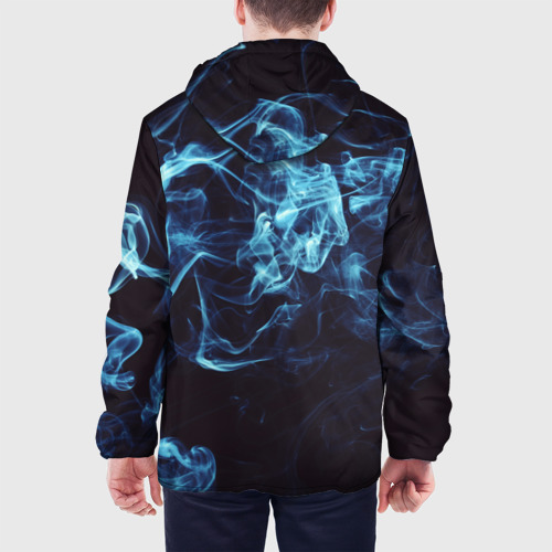 Мужская куртка 3D Неоновые пары дыма - синий, цвет 3D печать - фото 5