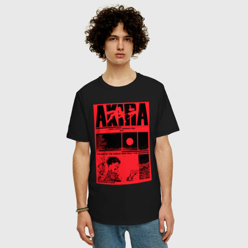 Мужская футболка хлопок Oversize Акира/Akira - Tetsuo vs Kaneda, цвет черный - фото 3