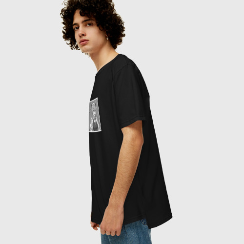 Мужская футболка хлопок Oversize с принтом Tooru | Дракорничная госпожи Кобаяси, вид сбоку #3