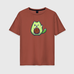 Авокакот – Женская футболка хлопок Oversize с принтом купить со скидкой в -16%