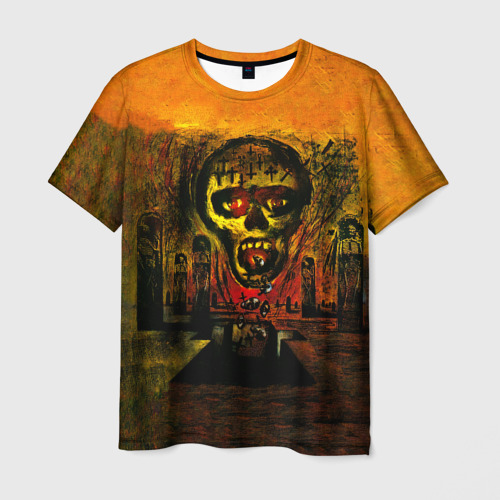 Мужская футболка с принтом Seasons In The Abyss - Slayer, вид спереди №1