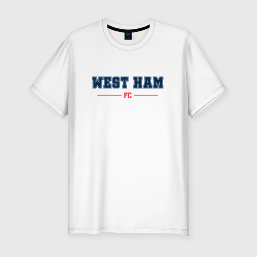 Мужская футболка хлопок Slim с принтом West Ham FC Classic, вид спереди #2