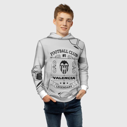 Детская толстовка 3D Valencia Football Club Number 1 Legendary, цвет белый - фото 6