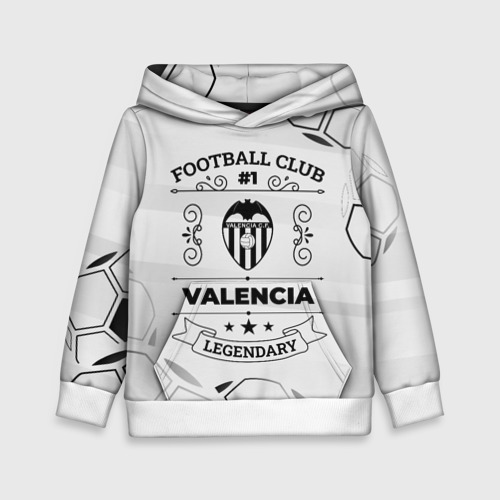 Детская толстовка 3D Valencia Football Club Number 1 Legendary, цвет белый