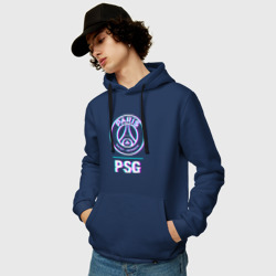 Мужская толстовка хлопок PSG FC в стиле Glitch - фото 2