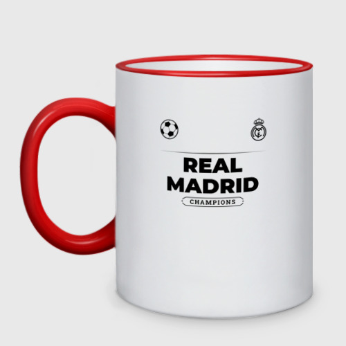 Кружка двухцветная с принтом Real Madrid Униформа Чемпионов, вид спереди #2