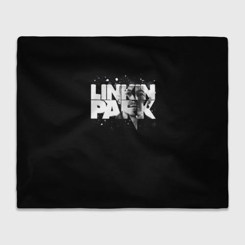 Плед 3D Linkin Park логотип с фото, цвет 3D (велсофт)