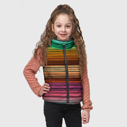 Детский жилет утепленный 3D Multicolored thin stripes Разноцветные полосы - фото 2