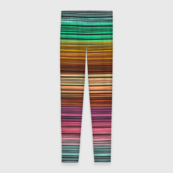 Леггинсы 3D Multicolored thin stripes Разноцветные полосы