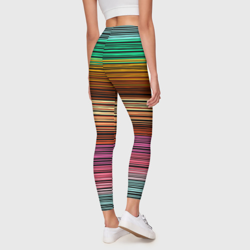 Леггинсы 3D Multicolored thin stripes Разноцветные полосы, цвет 3D печать - фото 4