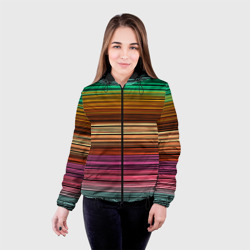 Женская куртка 3D Multicolored thin stripes Разноцветные полосы - фото 2