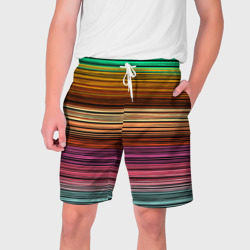 Мужские шорты 3D Multicolored thin stripes Разноцветные полосы