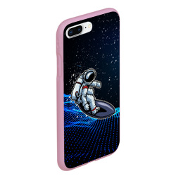 Чехол для iPhone 7Plus/8 Plus матовый Космонавт на доске - серфинг - фото 2
