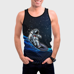 Мужская майка 3D Космонавт на доске - серфинг - фото 2