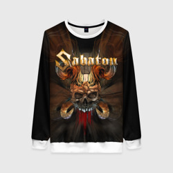 Женский свитшот 3D Sabaton Сабатон skull