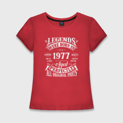 Женская футболка хлопок Slim Легенды рождаются в 1977 году