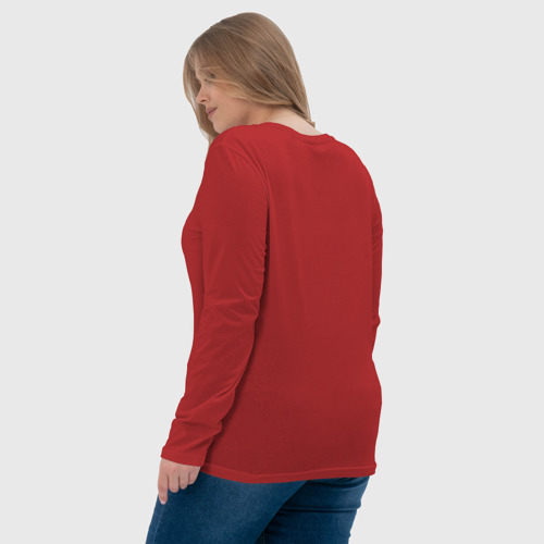 Женский лонгслив хлопок Повышение уровня с 1977 года, цвет красный - фото 7