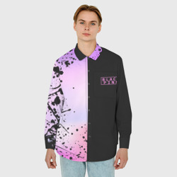 Мужская рубашка oversize 3D Blackpink Half colors - фото 2