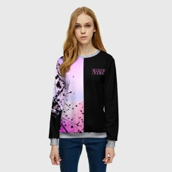 Женский свитшот 3D Blackpink Half colors - фото 2