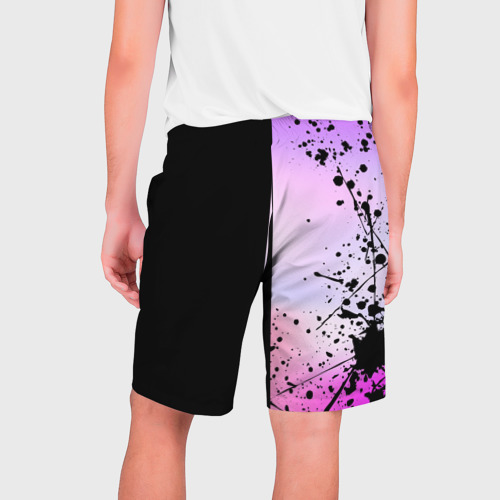 Мужские шорты 3D Blackpink Half colors, цвет 3D печать - фото 2