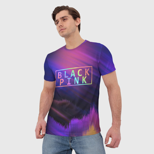 Мужская футболка 3D с принтом BLACKPINK | COLORS, фото на моделе #1