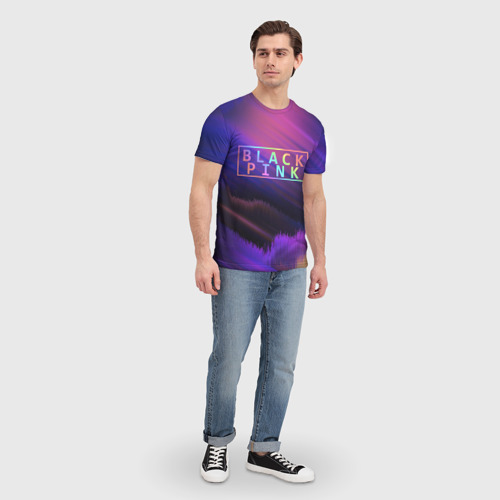 Мужская футболка 3D с принтом BLACKPINK | COLORS, вид сбоку #3