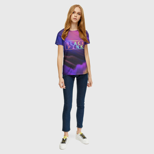 Женская футболка 3D с принтом BLACKPINK | COLORS, вид сбоку #3