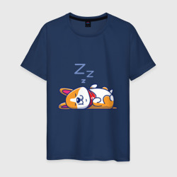 Мужская футболка хлопок Сонный пёсик