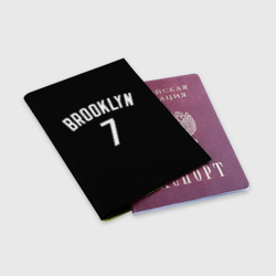 Обложка для паспорта матовая кожа Кевин Дюрант Бруклин - фото 2