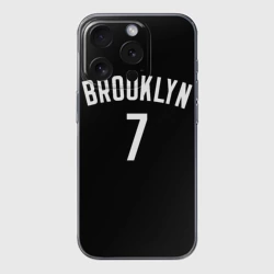 Чехол для iPhone 15 Pro Max силиконовый с защитой камеры Кевин Дюрант Бруклин