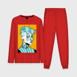 Мужская пижама с лонгсливом хлопок Клоун-панк