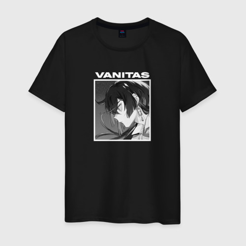 Мужская футболка из хлопка с принтом Vanitas art, вид спереди №1