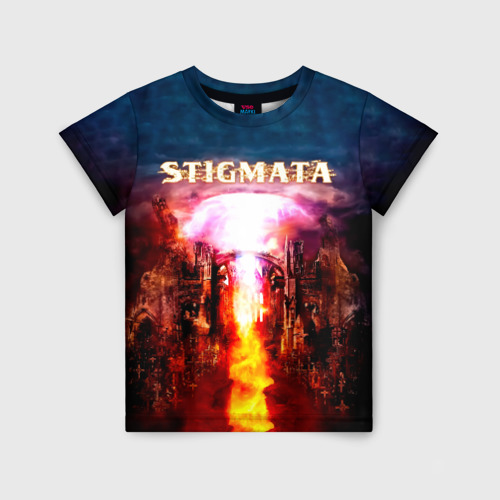 Детская футболка 3D с принтом Stigmata альбом, вид спереди #2