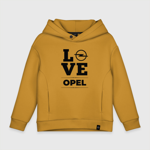 Детское худи Oversize хлопок Opel Love Classic, цвет горчичный