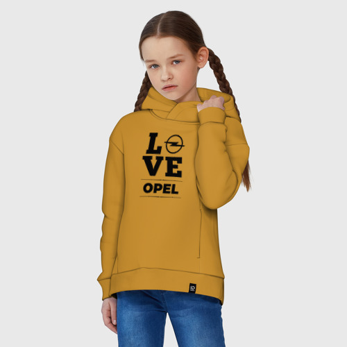 Детское худи Oversize хлопок Opel Love Classic, цвет горчичный - фото 3