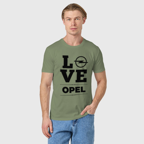 Мужская футболка хлопок Opel Love Classic, цвет авокадо - фото 3