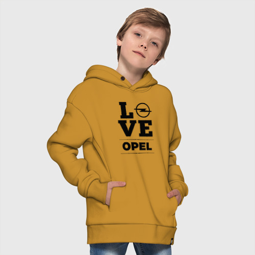 Детское худи Oversize хлопок Opel Love Classic, цвет горчичный - фото 9