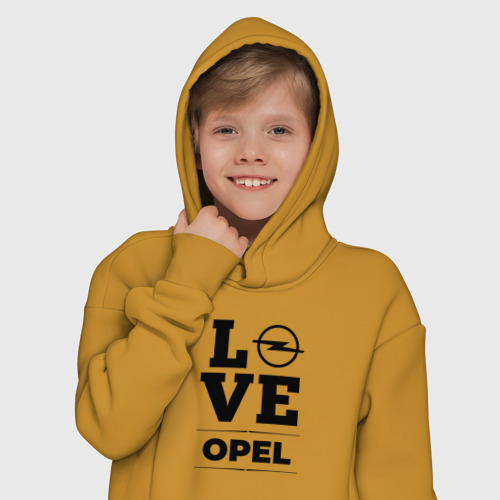 Детское худи Oversize хлопок Opel Love Classic, цвет горчичный - фото 12