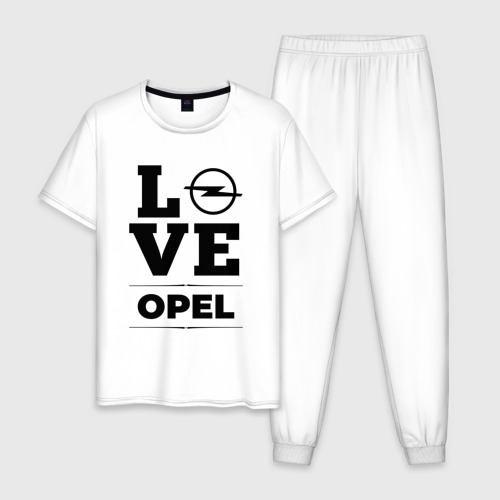 Мужская пижама хлопок Opel Love Classic, цвет белый