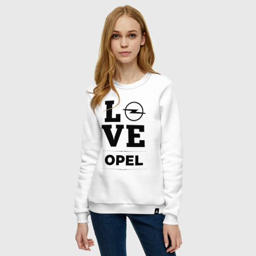 Женский свитшот хлопок Opel Love Classic, цвет белый - фото 3