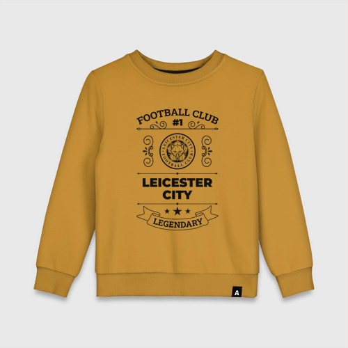 Детский свитшот хлопок с принтом Leicester City: Football Club Number 1 Legendary, вид спереди #2