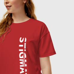 Женская футболка хлопок Oversize Stigmata против правил - фото 2
