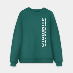 Мужской свитшот oversize без начеса хлопок Stigmata против правил