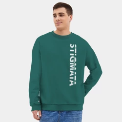 Мужской свитшот oversize без начеса хлопок Stigmata против правил - фото 2